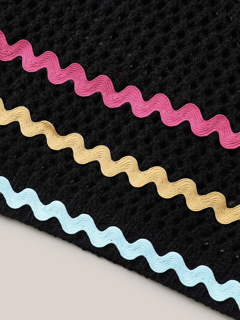 Colorful Webbed Slit Cut-Out Swim Cover-Up