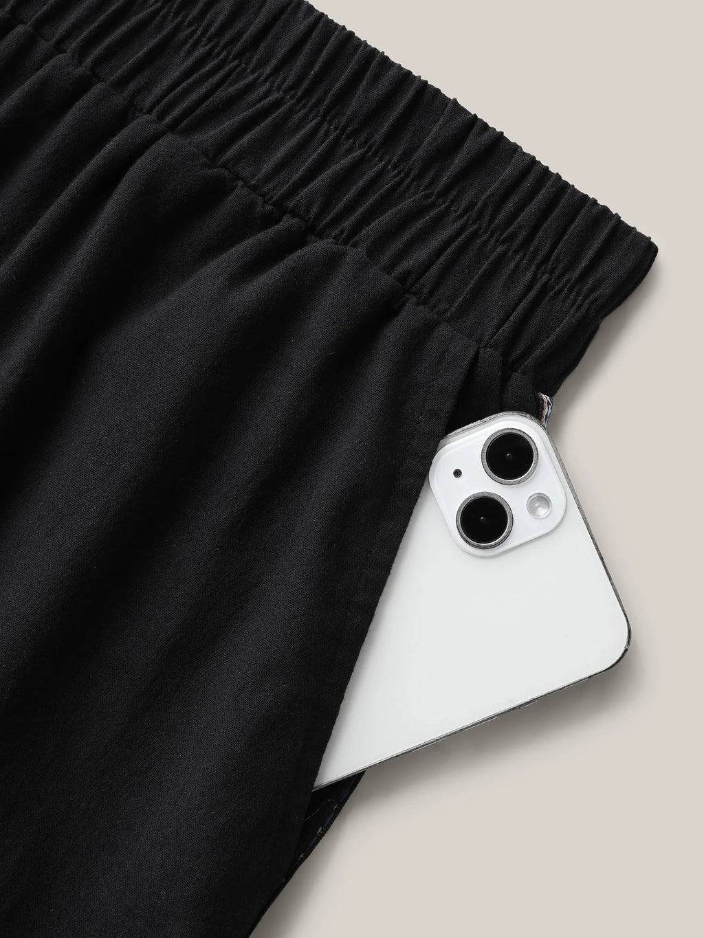 Lace Detail Solid Straight-Leg Pants