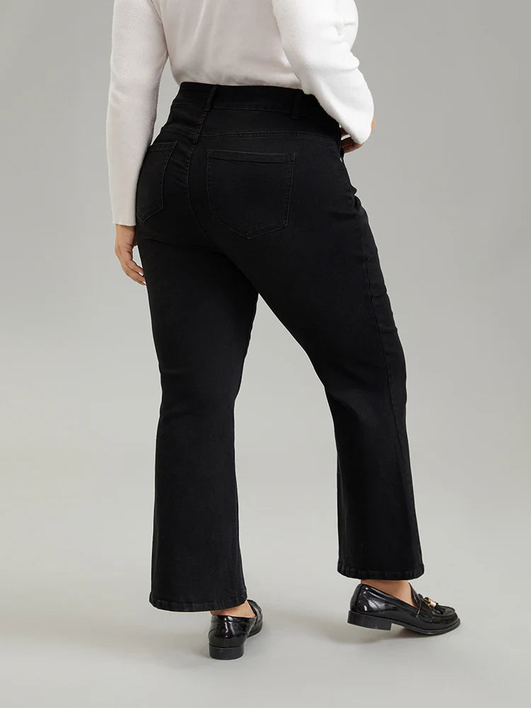 Bootcut Full Length Pocket Black Wash Jeans