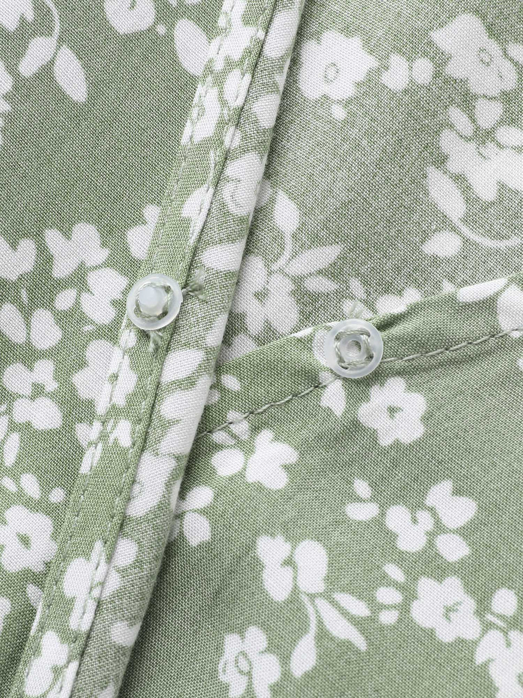 Bloom Dress - Ditsy Floral Elastic Waist Ruffles Pocket Knee Dress