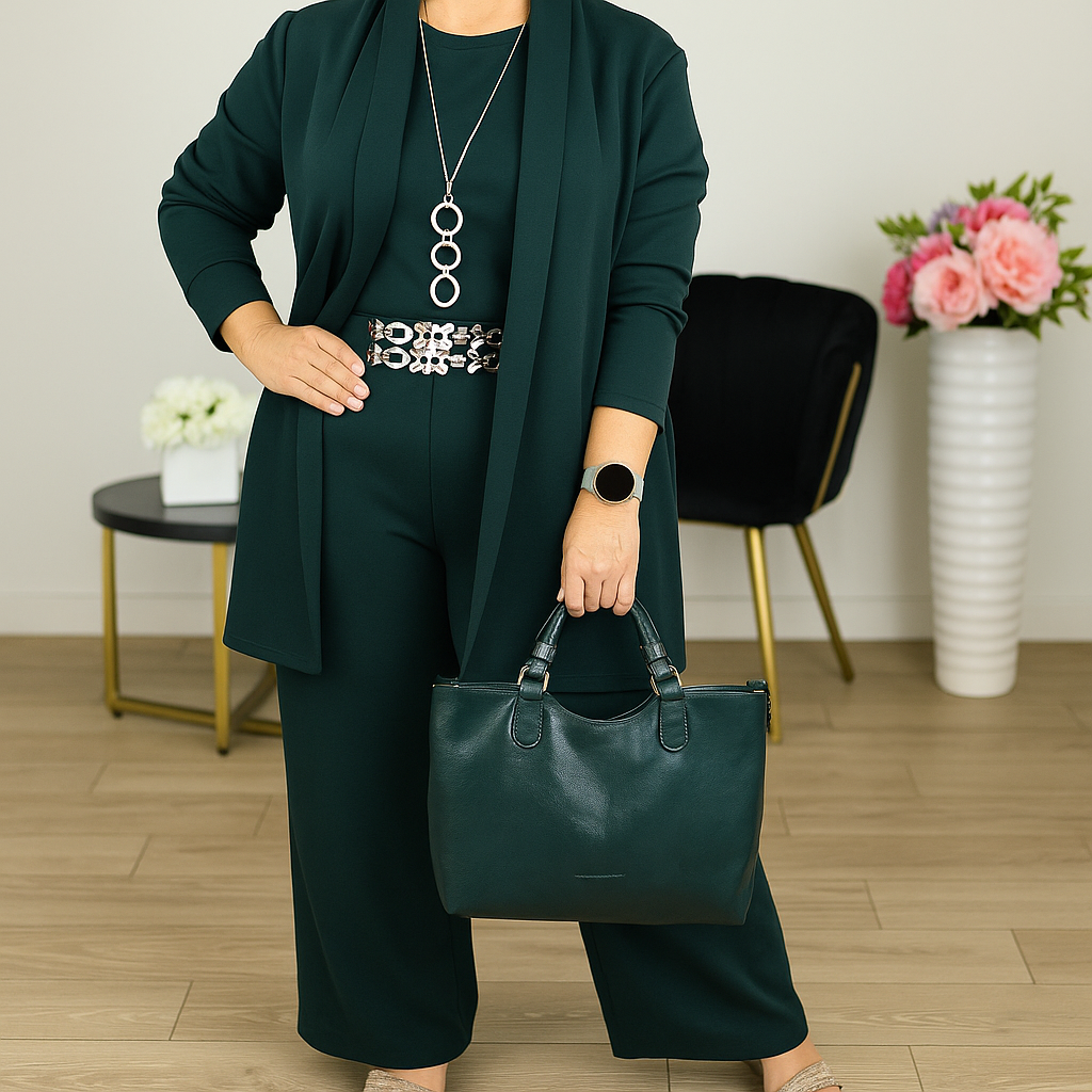 JH-⏳Time-Limited Special⏰Elegant 3-piece set including long cardigan, top and pants💞